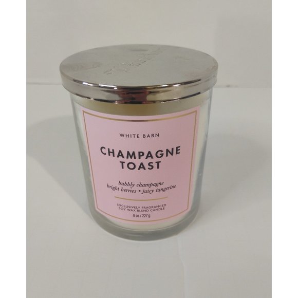 Bath & Body Works Single Wick Candle Jar 8 oz Champage Toast New - Picture 7 of 7